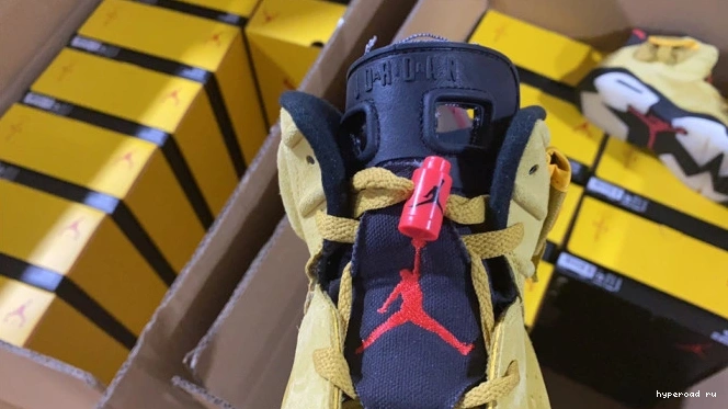 JORDAN YELLOW AIR TRAVIS SCOTT CN1084-300 X 6 0727